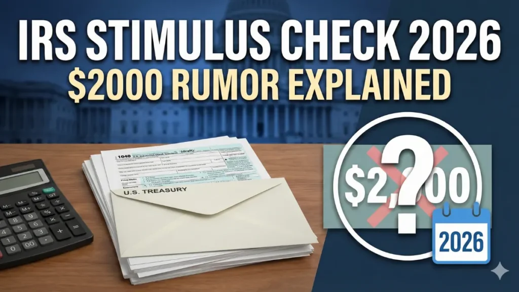 IRS Stimulus Check 2026: $2000 Tariff Payment Rumors Explained IRS Stimulus Check 2026