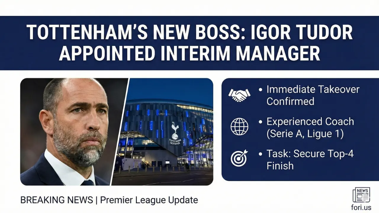Igor Tudor Set to Take Over as Tottenham Interim Manager