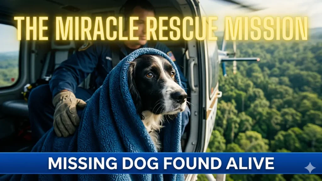 Border Collie Waterfall Rescue