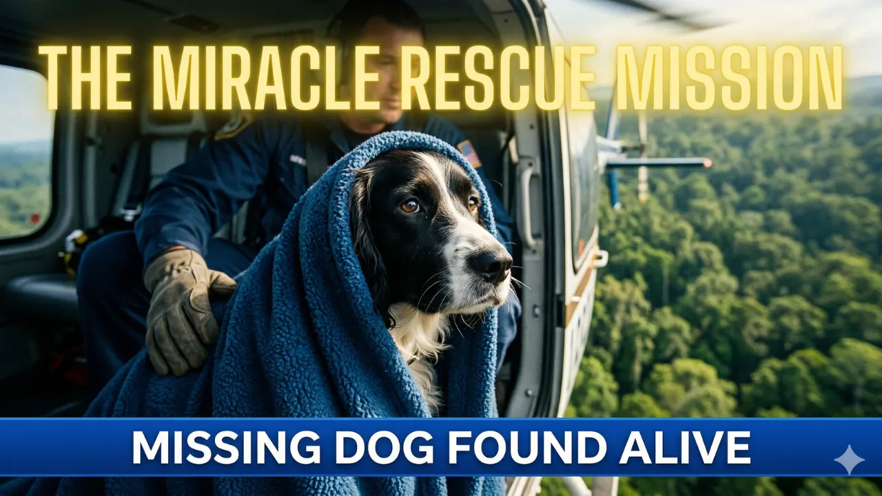 Border Collie Waterfall Rescue