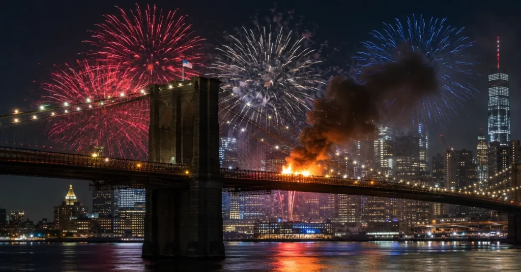 Brooklyn Bridge fire